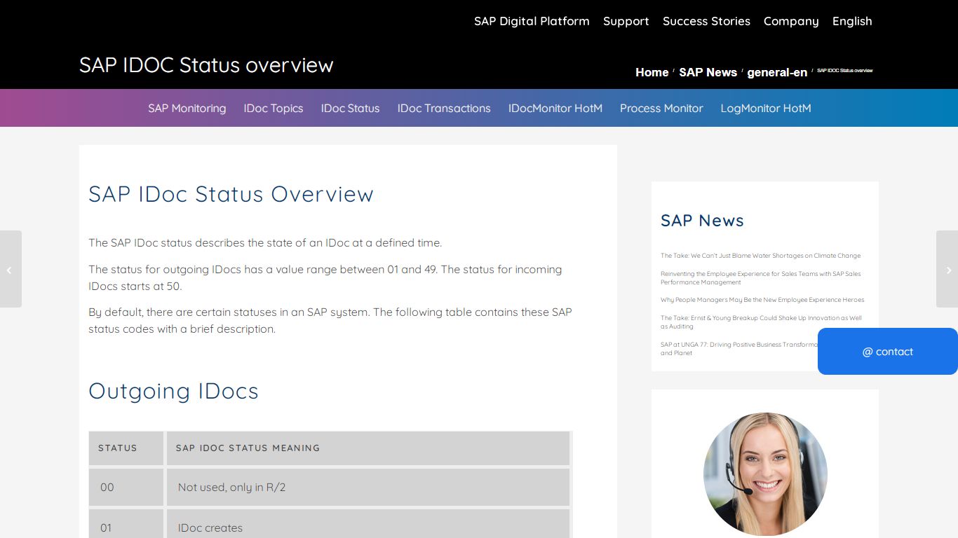 SAP IDoc Status Overview - Outbound - Inbound - munich enterprise software